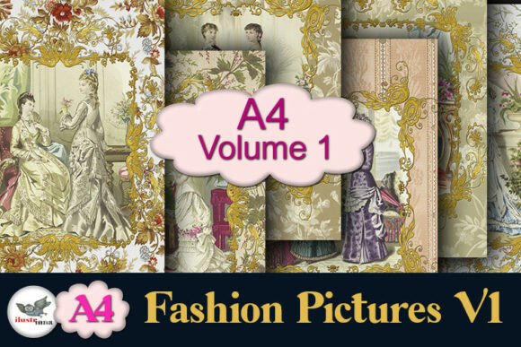 Download Vintage Fashion Journal Pages A4 Vol. 1 - Fashion Collection