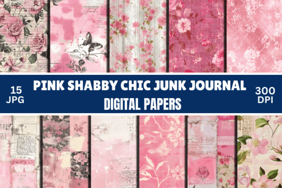Download Pink Shabby Chic Junk Journal Background - Premium Resources
