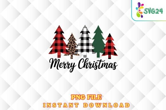 Download Plaid Leopard Christmas Trees Png - Premium Bundle