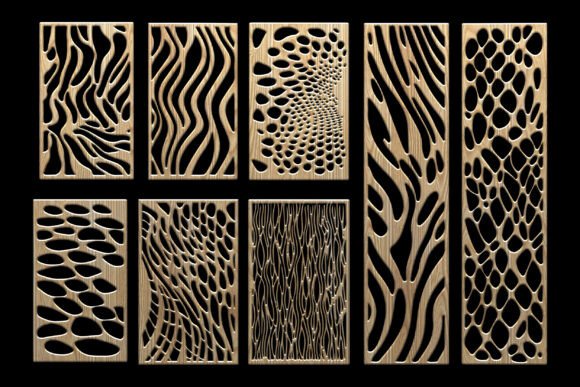 Download Modern Organic Laser Cut Panel Set - Organic Collection