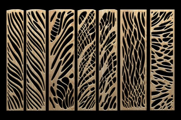 Download Modern Organic Laser Cut Panel Set - Organic Collection