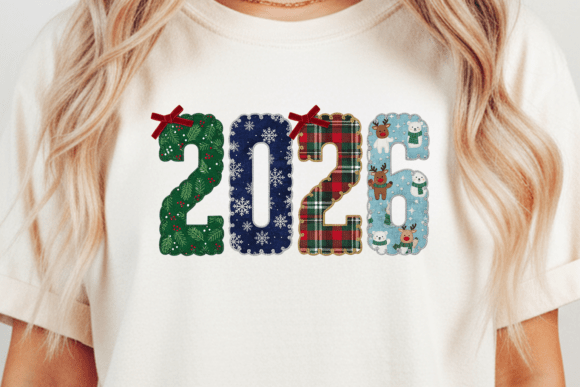 Download Patchwork 2026 PNG Preppy New Year Plaid - Premium Bundle
